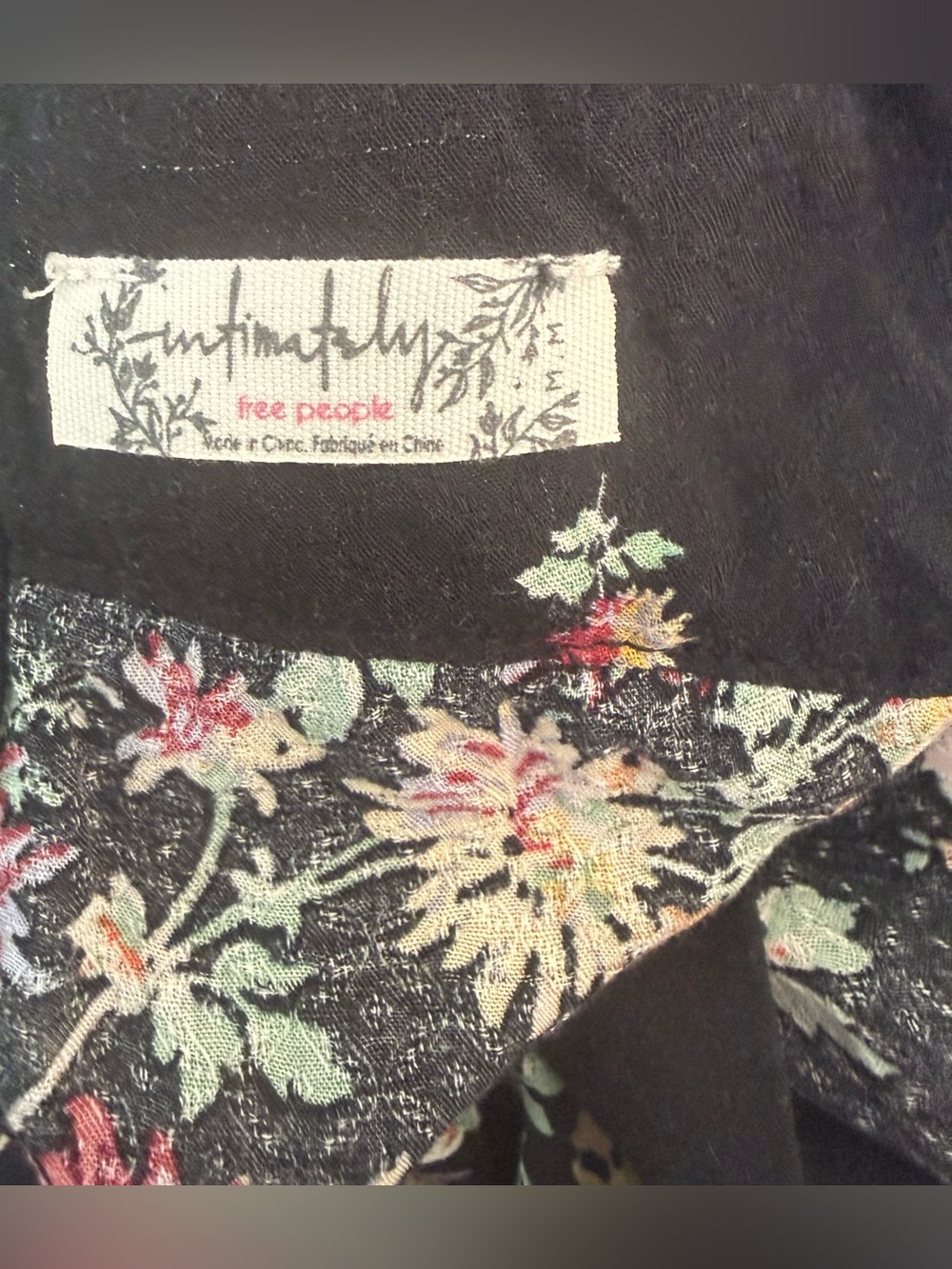 Free People Paradise Black Floral Print Maxi Dress Size Medium - Picture 14 of 15